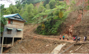 Rumah di tebing rentan tanah longsor